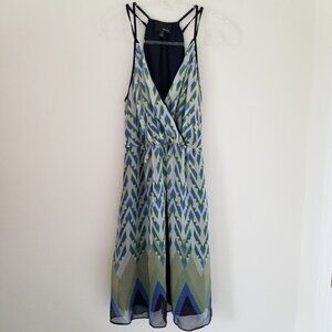 Greylin Anthropologie Women's Silk Feminine Surplice Ethereal Mini Dress Size XS